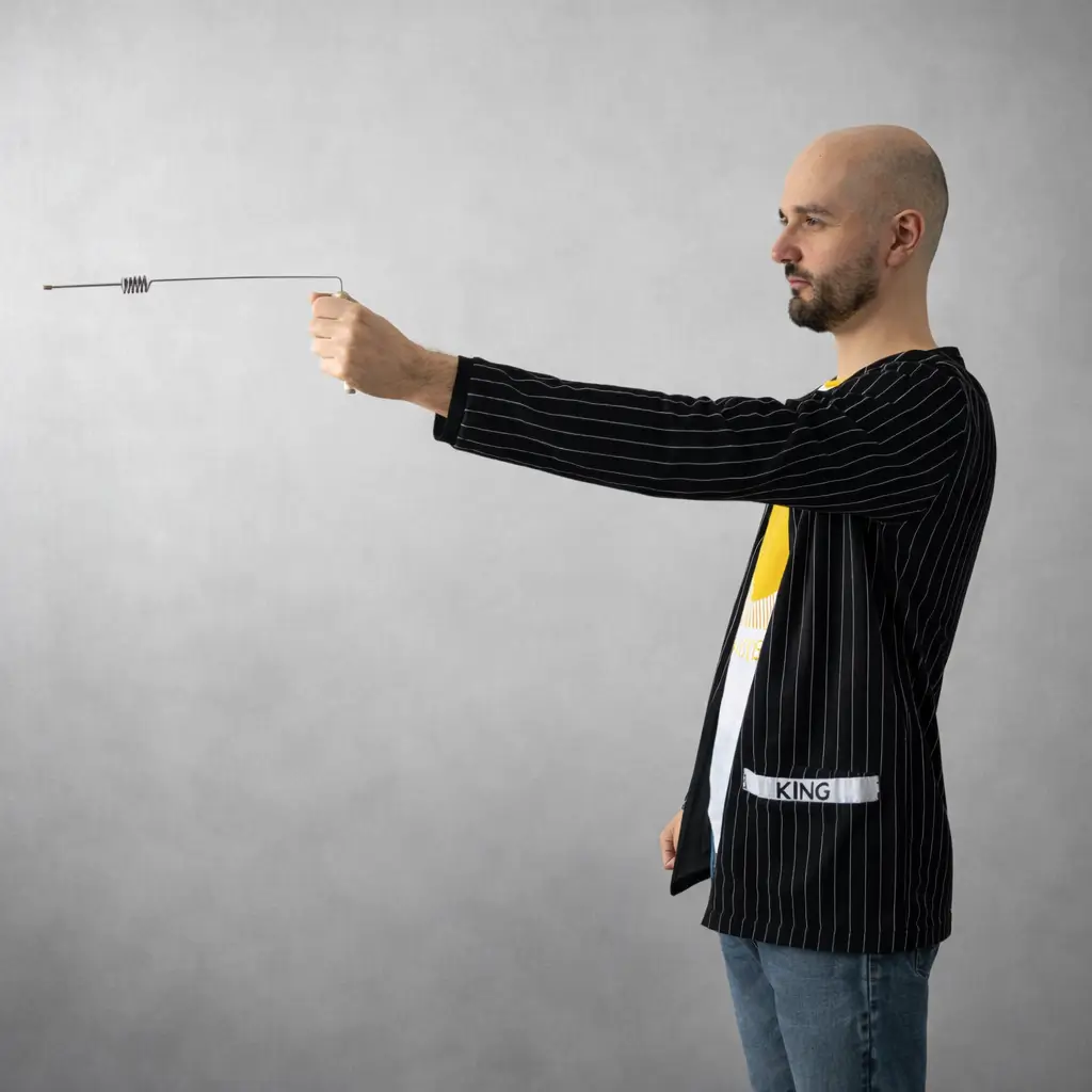 Dinu seated in a professional portrait