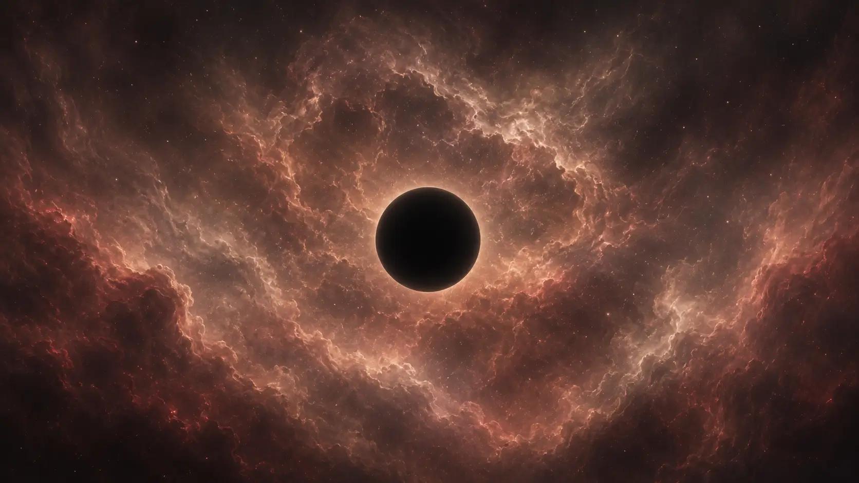 The Black Star at the heart of Mother Earth surrounded by deep spiritual mist